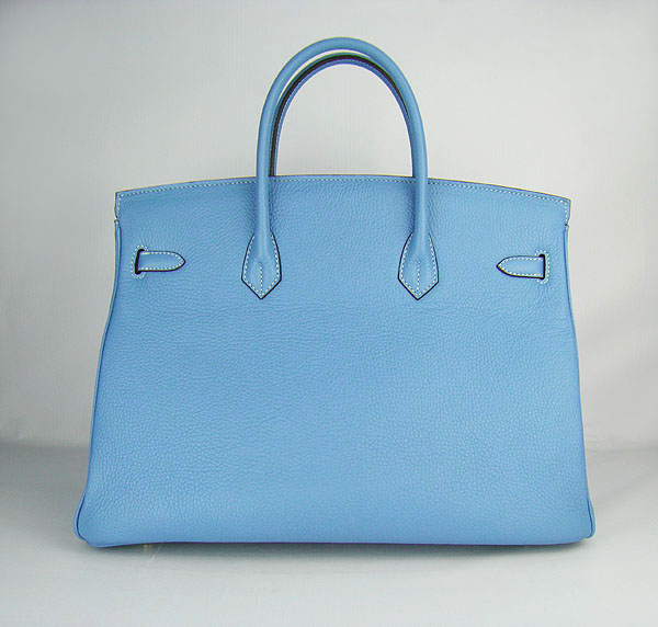 Replica Hermes Birkin 40CM Togo Bag Light Blue 6099 Online - Click Image to Close